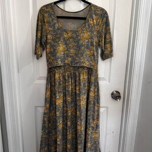 Latched Mama Gold and Yellow Nursing Sundress